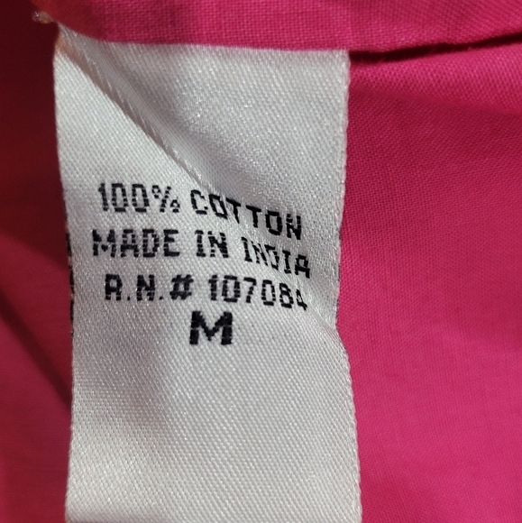 Sabby Anand Pink Tunic Shabby Chic Boho Long Sleeve Top Sz M Lightweight Kurtis - Picture 10 of 10